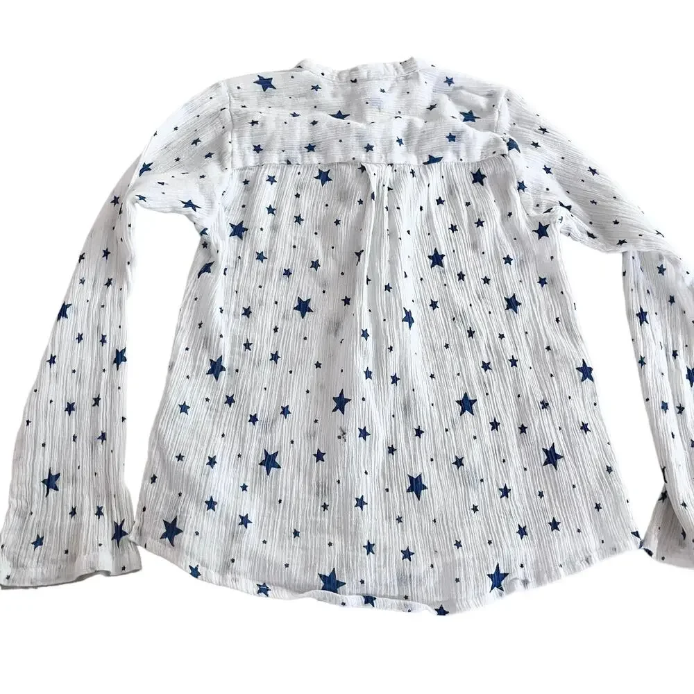 Louis Louise boys muslin star print button shirt size 10